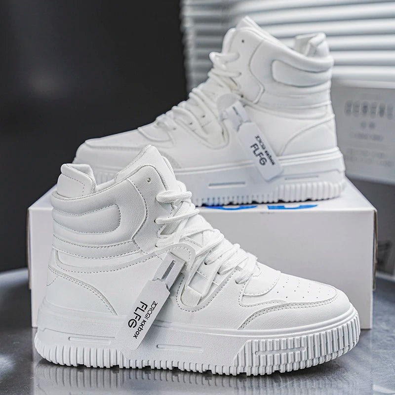 New Fashion Men's Sneakers Soft Comfortable Non Slip Wear Resistant Sole Daily Casual Men Shoes Preppy Winter Skate Ankle Boots