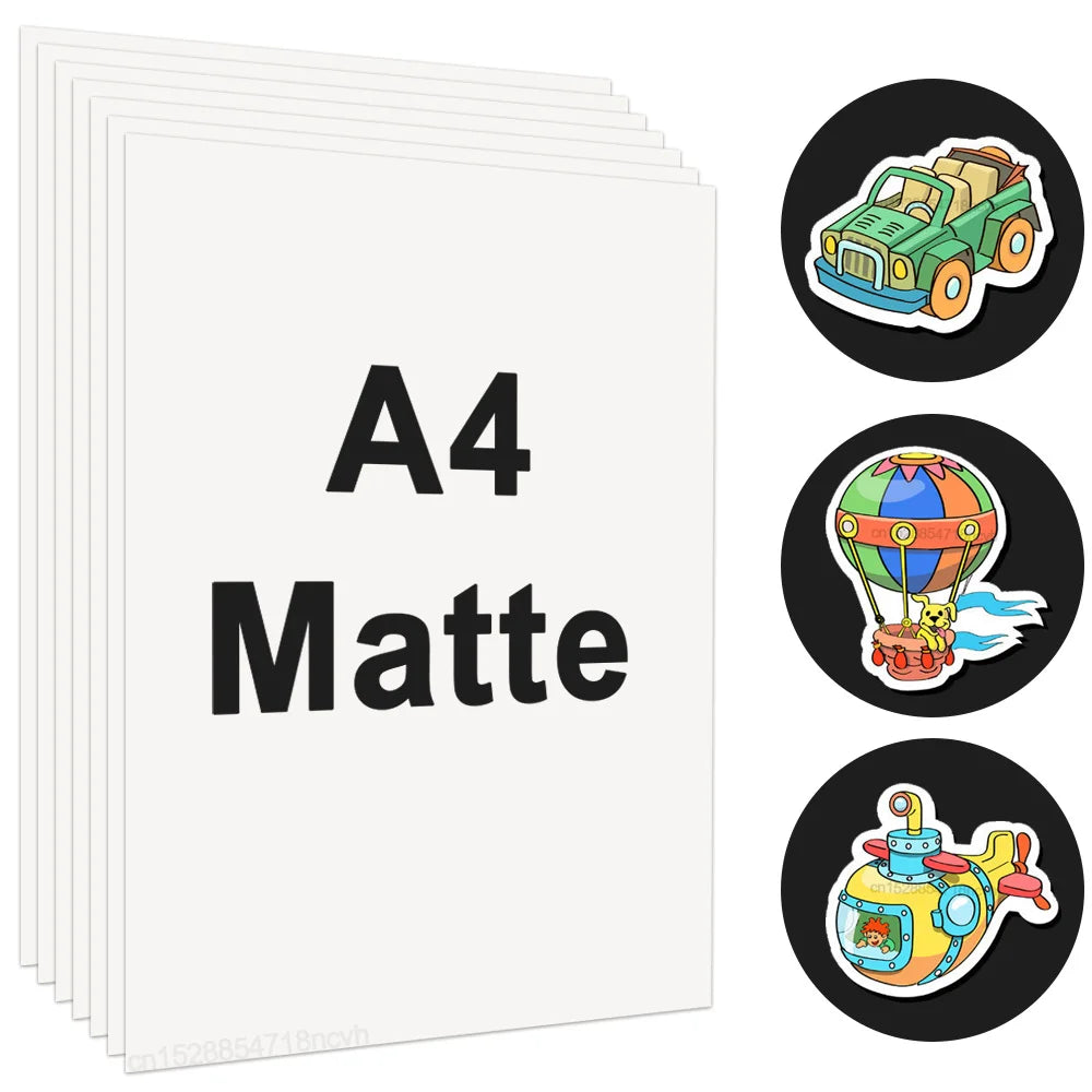 100% Transparent Printable Vinyl Sticker Paper A4 Vinyl Printing Paper for Inkjet Printer DIY Label Sticker Self Adhesive Paper