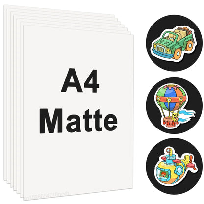 100% Transparent Printable Vinyl Sticker Paper A4 Vinyl Printing Paper for Inkjet Printer DIY Label Sticker Self Adhesive Paper