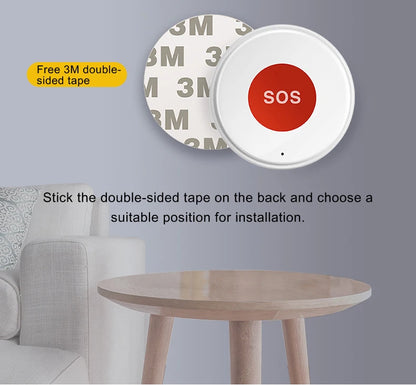 Smart Life APP WiFi SOS Emergency Button Tuya Home Security Elderly Children One-Click Call Help Alarm Remote Notification