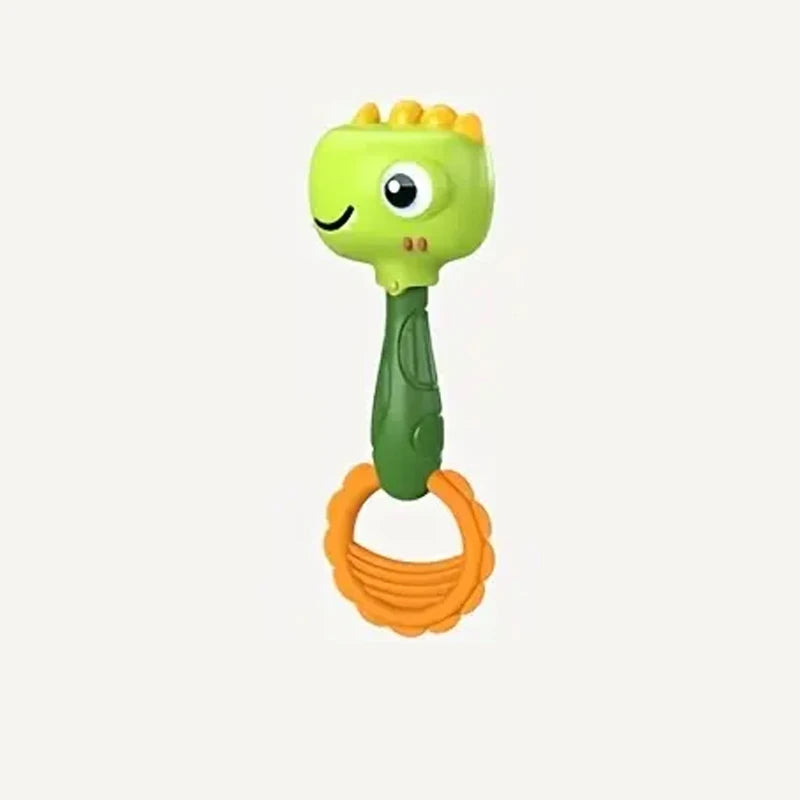 Cartoon Rattle, Newborn Sensory Grasp Toy, Chew-Safe Early Ed Handbell for Xmas & Bday Bite and Chew Toy Festival Gifts