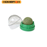 HOMEFISH Natural Catnip Cat Wall Stick-on Ball Toy, Scratchers, Treats, Healthy, Removes Hairballs to Promote Digestion, Cat Grass Snack