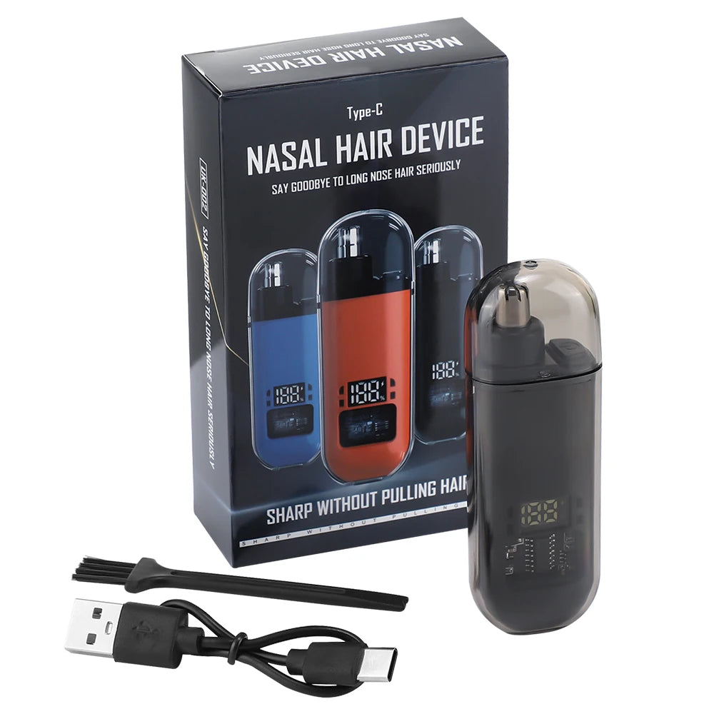 Electric Nose Hair Trimmer For Men Women, High Speed Motor Hair Remover, Lips Eyebrows Razor R Type Cutter Head Trimmer for Nose