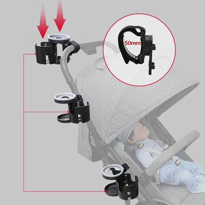 Stroller Cup Holder Phone Support Milk Bottle Drink Cup Holder Conversion 2 Cups Universal for Pram Baby Stroller Accessories