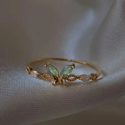 New Cute Colorful Zircon Flower Ring For Women Girl, Fashion Vintage Zircon Adjustable Rings, Jewelry Gift