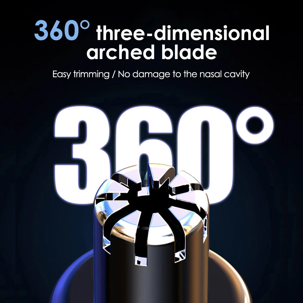 Electric Nose Hair Trimmer For Men Women, High Speed Motor Hair Remover, Lips Eyebrows Razor R Type Cutter Head Trimmer for Nose