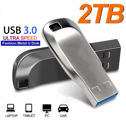 New Pen Drive 2TB USB 3.2 Mini Ultra Speed Metal Pendrive 1TB 512GB U-Disk Portable Drive Waterproof Memoria Storage U-Disk