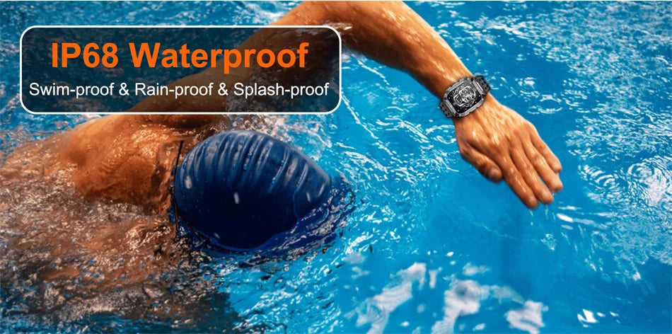 New 1000mAh Battery Smart Watch, 1.95 Inch AMOLED Screen, Men Outdoorsports Watch, IP68 Waterproof Bluetooth Call Sports Smartwatch