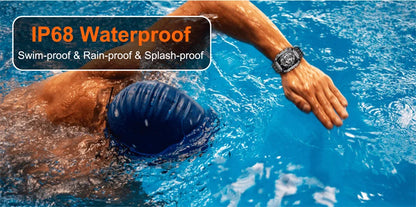 New 1000mAh Battery Smart Watch, 1.95 Inch AMOLED Screen, Men Outdoorsports Watch, IP68 Waterproof Bluetooth Call Sports Smartwatch