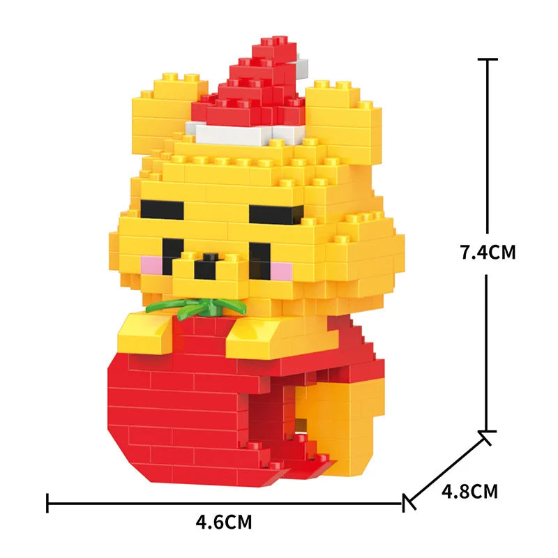 Cartoon Cool Rice Building Blocks Animal Dolls Educational Assembled Toys Ornaments Small Particles Children's Birthday Gifts