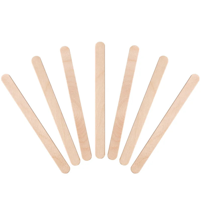 100pcs Disposable Waxing Wooden Tongue Depressor Body Hair Removal Stick Tongue Depressor
