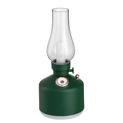 Nuevo humidificador de aire con lámpara retro de vela, difusor de aroma inalámbrico, aceite esencial recargable, 7 luces de colores, niebla fría para el hogar