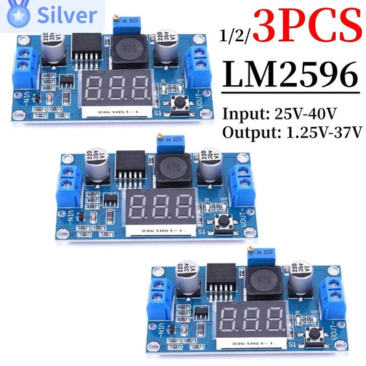 1-15 Pack, LM2596 DC-DC Adjustable Buck Converter Module, 4.75-40V to 1.25-37V Power Supply Step Down Voltage Regulator Module