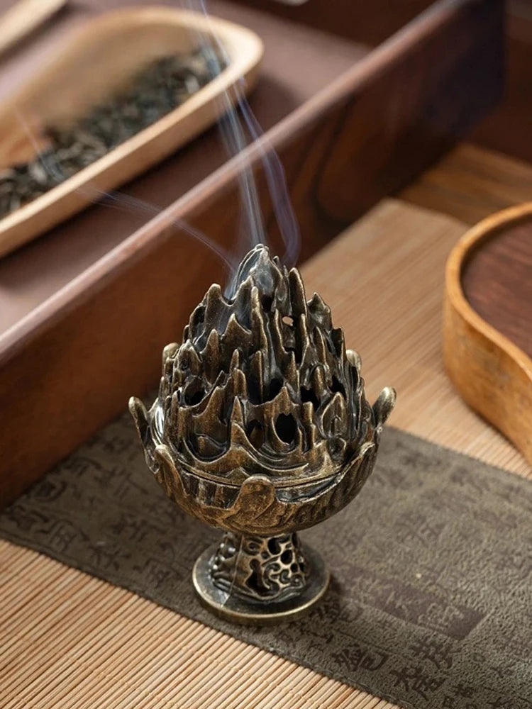 Boshan Incense Burner, Tabletop Ornament, Home Office Decor Collectible, Creative Portable Small Home Burner