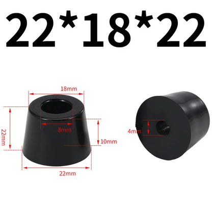 Black Rubber Bumper Furniture Pad Feet Leg Pads Tile Floor Protectors Table Leg Cover With Washers
