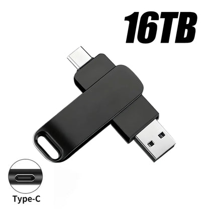 64TB USB 3.2 Flash Drive Metal Ultra-Speed Pen Drive 16TB 8TB Waterproof Type-C USB PenDrive For Computer Storage Devices 2026