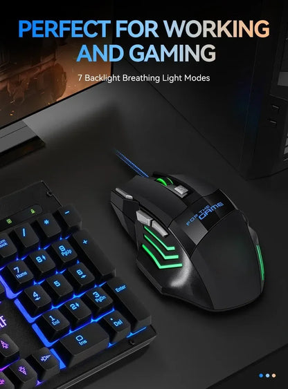 New Hyperspeed USB Gaming Mouse, RGB Backlit Ergonomic Game Mice, 7D Esports Wired Mouse for Laptop PC Gamer
