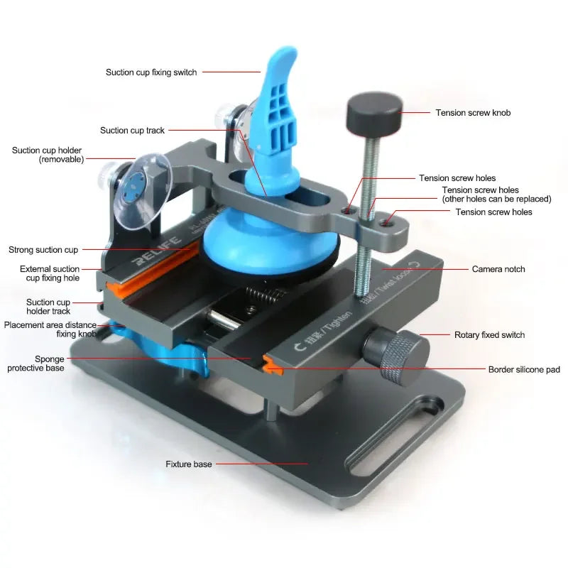 RELIFE RL-601SL Plus 2-in-1 Universal Mobile Phone Heating-Free Screen Removal Separation Removal Mobile Phone Back Cover Clamp