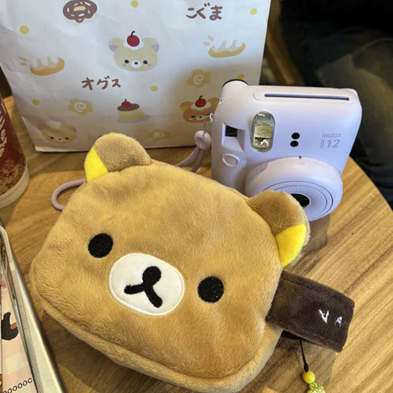 Rilakkuma Sundry Storage Bag Cute Cartoon Coin Purse Wallet Large-Capacity Portable Makeup Bag Practical Gifts Anime Periphery