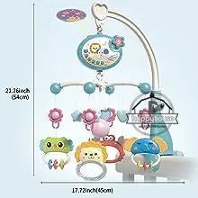 Baby Crib Mobile with Lights Music Projection for Infants 0-6 Months Remote Control Crib Toys for Newborn Baby Mobile for Crib