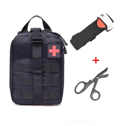 First Aid Kit Tourniquet Molle Survival Set Pouch Nursing Holder Scissors Bag Outdoor Equipment