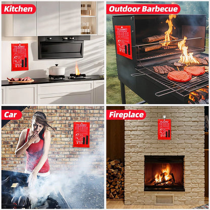 Emergency Fire Blanket, Fire Suppression Blanket, Rescue Shelter, Safety Cover