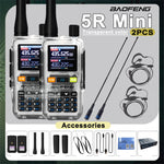 Baofeng UV 5R Mini Walkie Talkie Banda Aérea UHF/VHF Doble Vigilancia Doble PTT Programación Bluetooth Tipo-C Camping Radioaficionado Actualización 5R