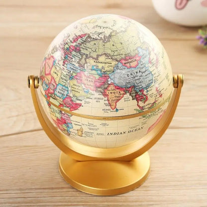 1Pc Retro Globe 360 Rotating Earth World Ocean Map Ball Antique Desktop Geography Learning Education Home School Decoration New