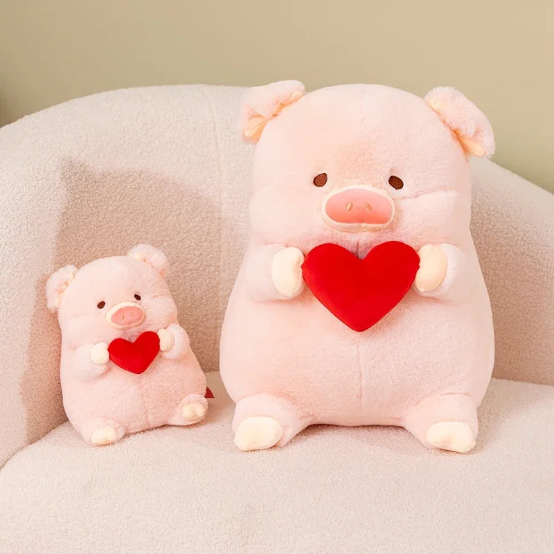 20/30 Cartoon Pig Hold Heart Plush Toys Cute Soft Lovely Stuffed Pillows Dolls For Birthday Festival Gift