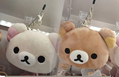 Hot Sale Anime Rilakkuma Expansion Wallet Purse Cartoon Bear Face Small Short Wallets Girls Cute Purses Money Clips Bag Toy gift