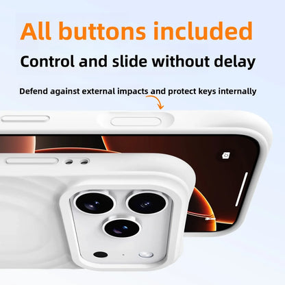 Water Ripple Silicone For Magsafe Wireless Charge Magnetic Phone Case For iPhone Air 17 16 15 14 Pro Max Soft Shockproof Cover