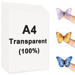 100% Transparent Printable Vinyl Sticker Paper A4 Vinyl Printing Paper for Inkjet Printer DIY Label Sticker Self Adhesive Paper