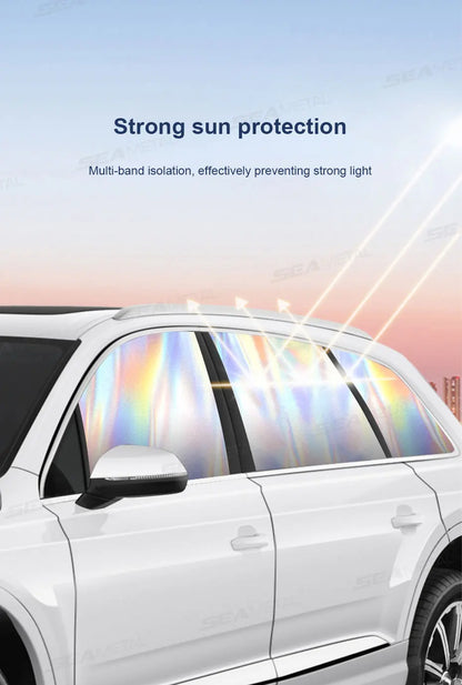 SEAMETAL Magnet Car Side Window Curtain Summer Cooling Car Sunshades UV Protector for Front/Back Window Car Styling Accessories