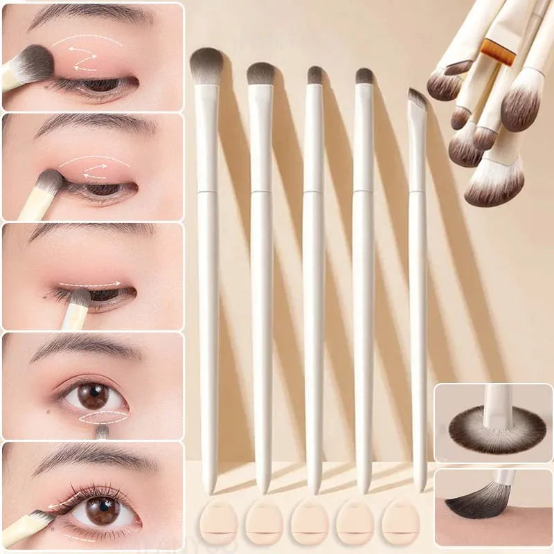 5/6/8/10pcs Makeup Brushes Set Professional Soft Eye Makeup Brushes Contouring Eyeshadow Eyeliner Eye Detail Brush Makeup Tools