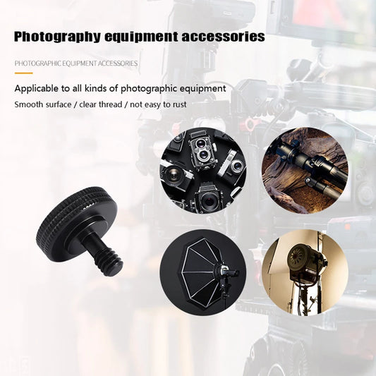 1/4" 3/8" Male Female Thread Screw, Tripod Plate Screw Mount For Camera Flash Tripod Mic, Metal Camera Accessories Mount Adapter