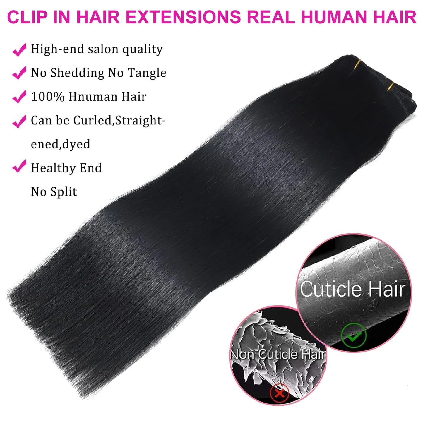 Clip In Hair Extensions Real Human Hair Color #4 Chocolate Brown Clip In Hair Extensions 8pcs Hair Natural Black Color 26 Inches