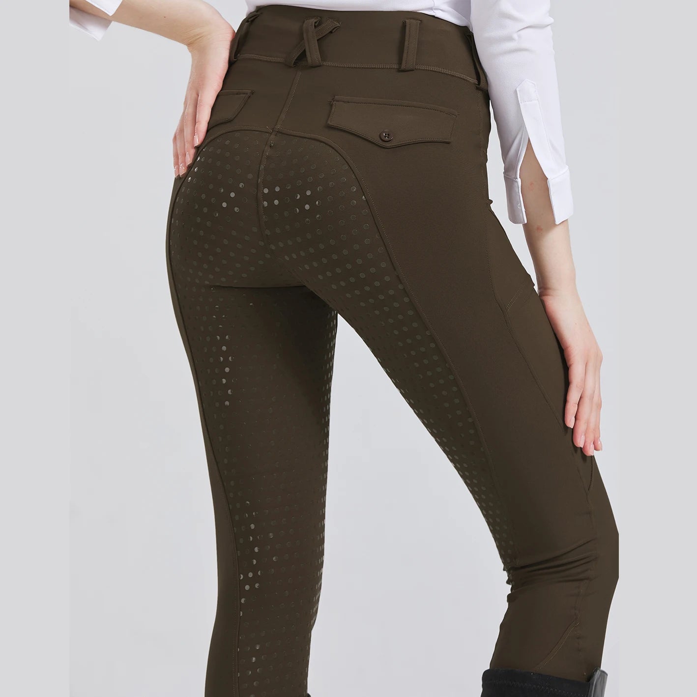 Pantalones profesionales de equitación de silicona antideslizantes de secado rápido y ajustados para exámenes ecuestres
