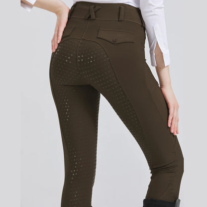 Pantalones profesionales de equitación de silicona antideslizantes de secado rápido y ajustados para exámenes ecuestres