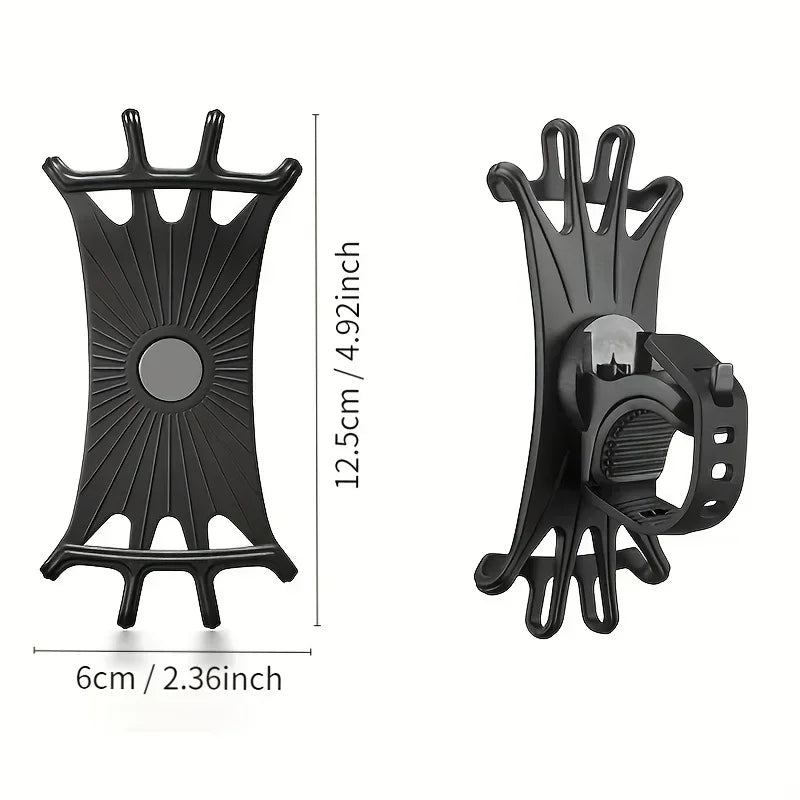 VIKEFON 360 Rotatable Mobile Phone Bicycle Holder Bike Safe Bracket Silicone Support Silicone Pull Type For All Phone Stand