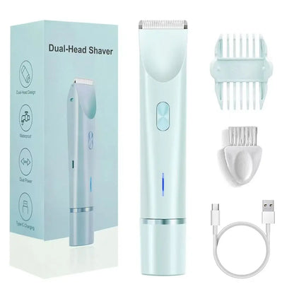 Waterproof Rechargeable Electric Shaver, Mini Women Bikini Trimmer, Body Hair Remover, Mini Double Headed Electric Epilator