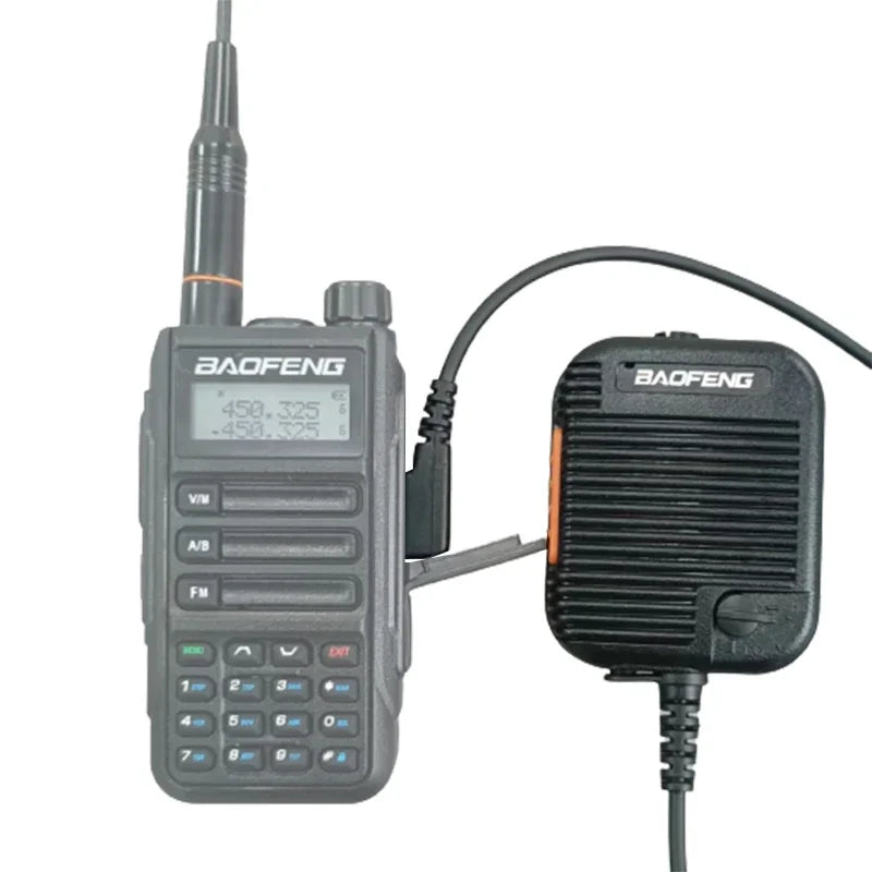 Baofeng AR-152 Mic Walkie Talkie Microphone PTT Radio Speaker Kenwood 2-Pin Type Handheld Mic For UV-K5 UV-16 UV-13 UV5R K Plug