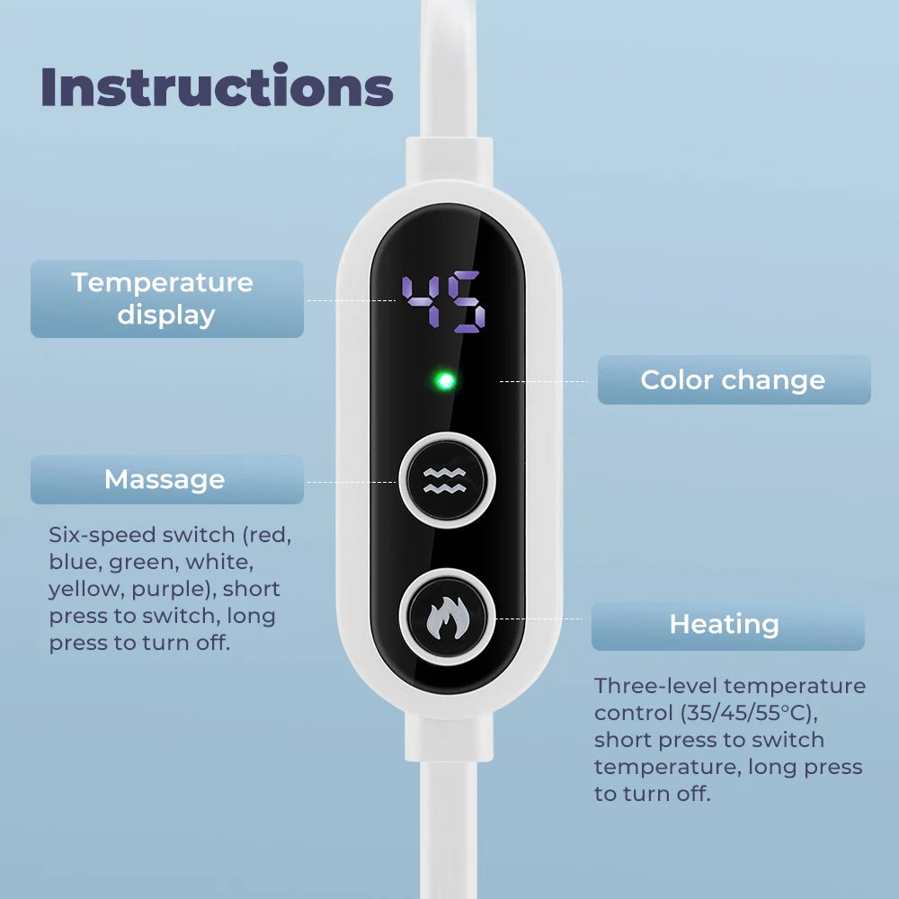 USB Charging Hot Compress Eye Mask for Dry Eye Relief, Heated Massage Steam Eyemask with Remote Control for Office and Sleeping Use
