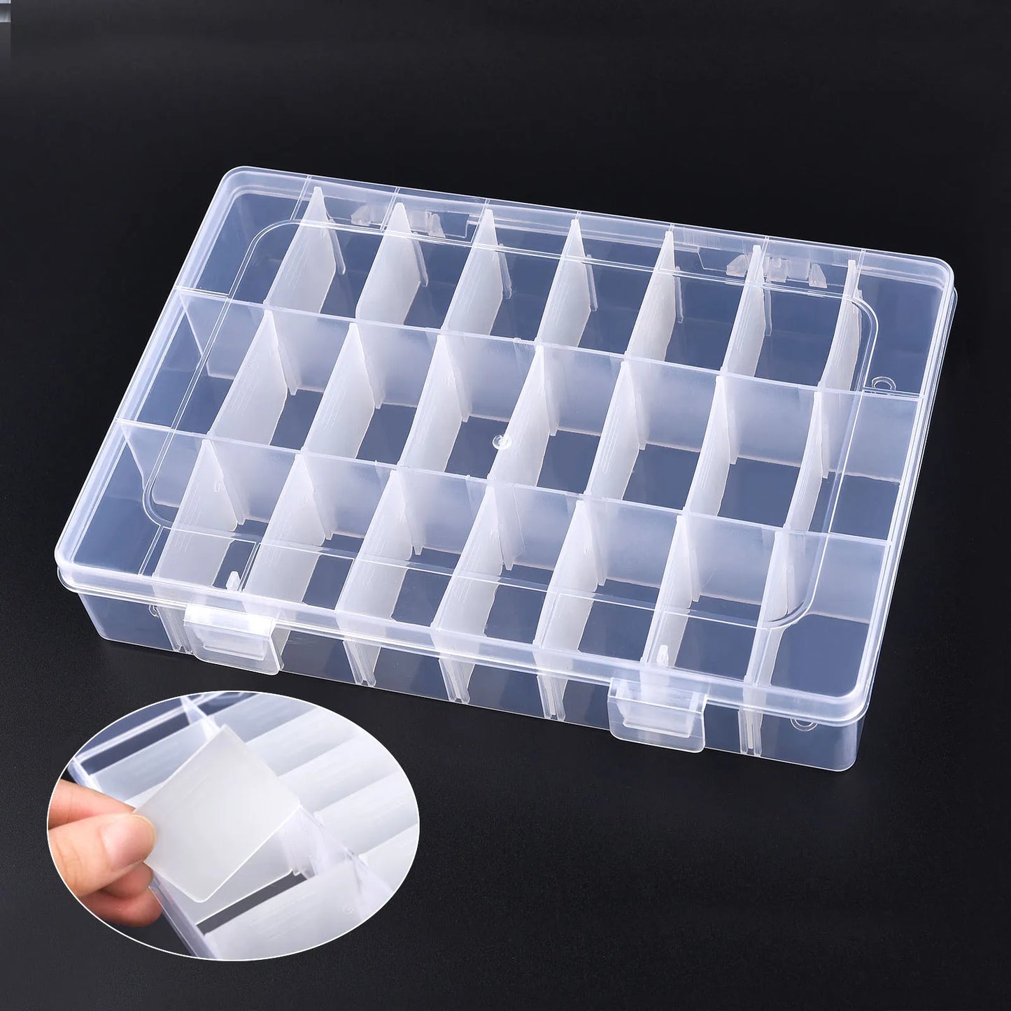 Plastic Transparent Storage Box Jewelry Beads Container Jewelry Tools Accessories Box Small Items Sundries Organizer Case