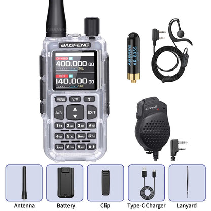 BAOFENG MINI 5 Walkie Talkie Batería 2200mAh Programación Bluetooth por APP Doble PTT Largo Alcance Nuevo Modelo UV-5R MINI Radioaficionado