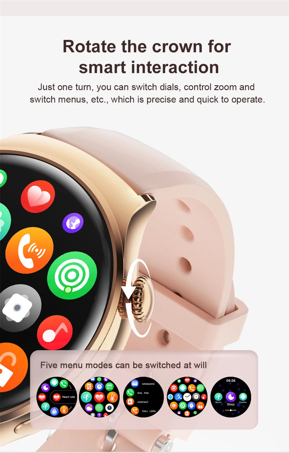 New GPS NFC Bluetooth Call Smartwatch, Women Watch, 4 mini Sports Track, Heart Rate Oximetry Monitoring Health Smartwatch For Woman