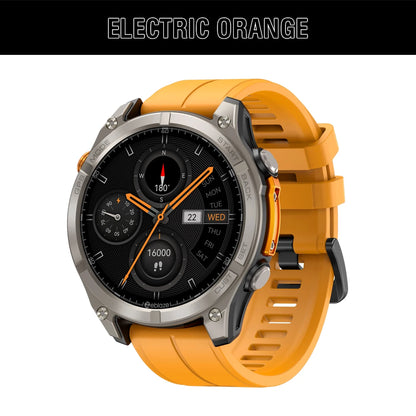 NEW Zeblaze Stratos 4 GPS Smartwatch, 1.43" AMOLED Screen Compass Barometric Altimeter Flashlight Voice Calling Smart Watch