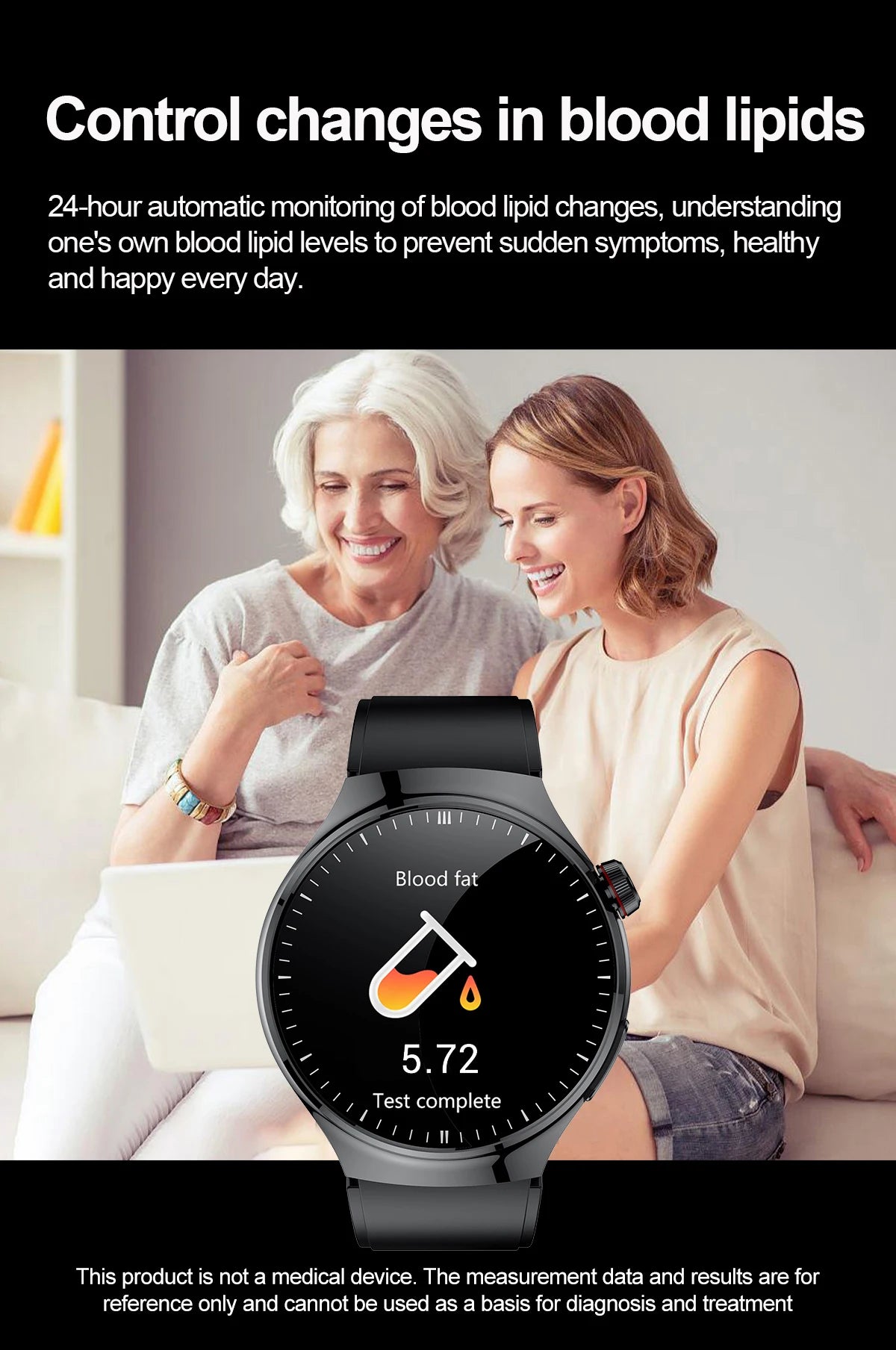 New Nursing Grade Smart Watch, Blood oxygen Blood Lipid Uric Acid ECG+PPG Body Temperature Bluetooth Call Health Smartwatch, Apple Health
