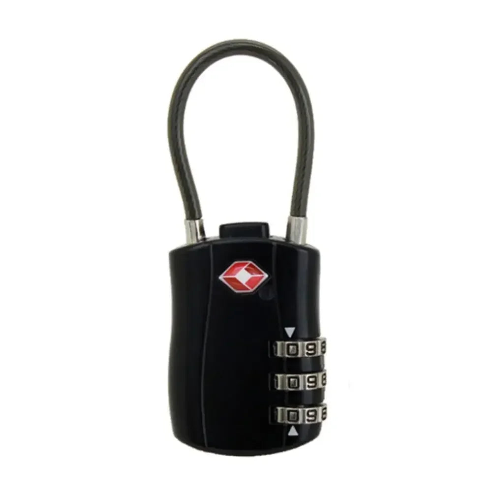 High Security TSA Customs Lock Overseas Customs Clearance Trolley Luggage Suitcase Backpack Password Padlock with Steel Cable