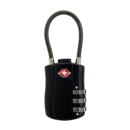 High Security TSA Customs Lock Overseas Customs Clearance Trolley Luggage Suitcase Backpack Password Padlock with Steel Cable