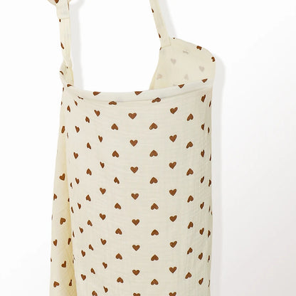 Muslin Nursing Cover for Baby Breastfeeding Breastfeeding Cover up with Arch Neckline for Women Nursing Apron Stroller Cover